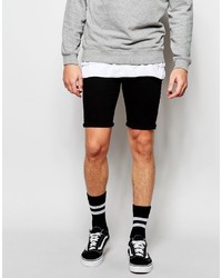 schwarze Jeansshorts von Asos