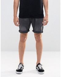 schwarze Jeansshorts von Asos