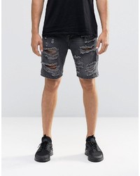 schwarze Jeansshorts von Asos