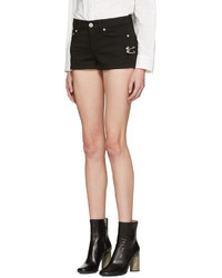 schwarze Jeansshorts von Versus