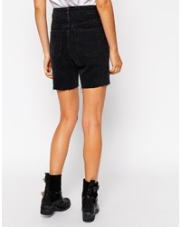 schwarze Jeansshorts von Asos