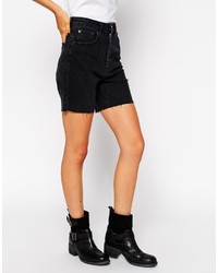 schwarze Jeansshorts von Asos