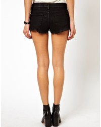 schwarze Jeansshorts von Asos