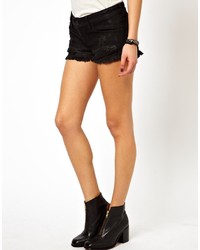 schwarze Jeansshorts von Asos