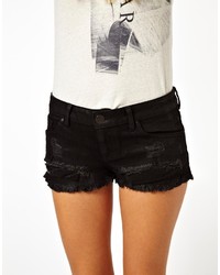 schwarze Jeansshorts von Asos