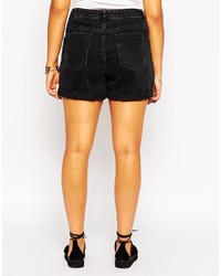 schwarze Jeansshorts von Asos