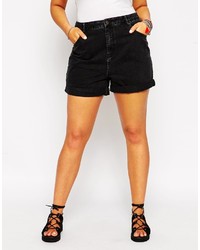 schwarze Jeansshorts von Asos