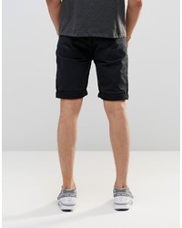 schwarze Jeansshorts