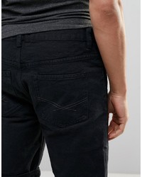 schwarze Jeansshorts