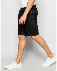 schwarze Jeansshorts von Asos