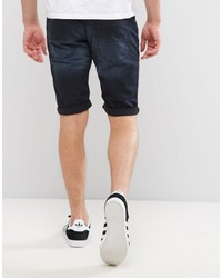 schwarze Jeansshorts von Crosshatch