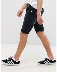 schwarze Jeansshorts von Crosshatch