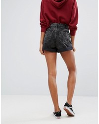 schwarze Jeansshorts von Monki