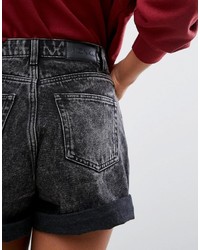 schwarze Jeansshorts von Monki