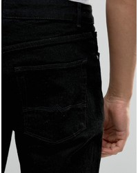 schwarze Jeansshorts von Asos