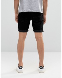 schwarze Jeansshorts von Asos