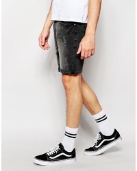 schwarze Jeansshorts von Asos