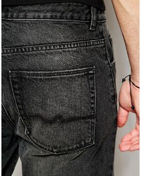 schwarze Jeansshorts von Asos