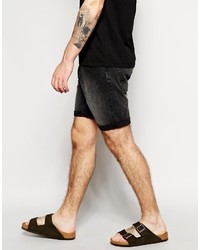 schwarze Jeansshorts von Asos