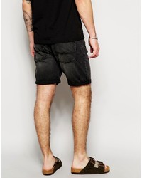 schwarze Jeansshorts von Asos