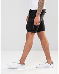 schwarze Jeansshorts von Asos