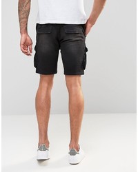 schwarze Jeansshorts von Asos