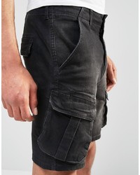 schwarze Jeansshorts von Asos