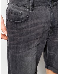 schwarze Jeansshorts von Asos