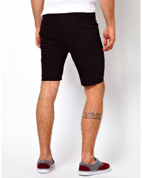 schwarze Jeansshorts von Asos