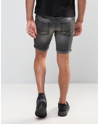 schwarze Jeansshorts von Asos