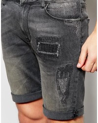 schwarze Jeansshorts von Asos