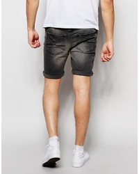 schwarze Jeansshorts von Asos