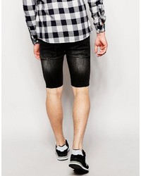 schwarze Jeansshorts von Antioch