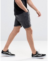 schwarze Jeansshorts von Asos