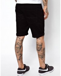 schwarze Jeansshorts von Asos