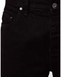 schwarze Jeansshorts von Asos