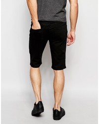 schwarze Jeansshorts