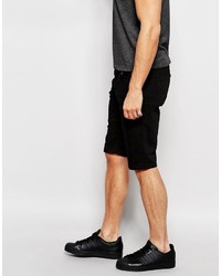 schwarze Jeansshorts