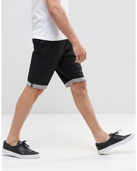 schwarze Jeansshorts