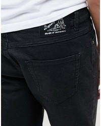 schwarze Jeansshorts