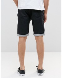 schwarze Jeansshorts