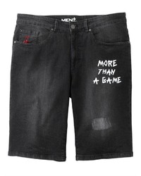 schwarze Jeansshorts von MEN PLUS BY HAPPY SIZE