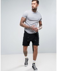 schwarze Jeansshorts von Asos