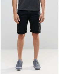 schwarze Jeansshorts