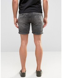 schwarze Jeansshorts von Asos