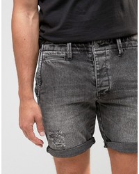 schwarze Jeansshorts von Asos