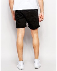 schwarze Jeansshorts von Weekday