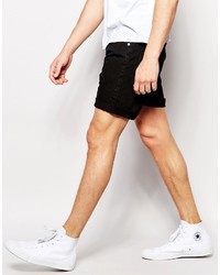 schwarze Jeansshorts von Weekday