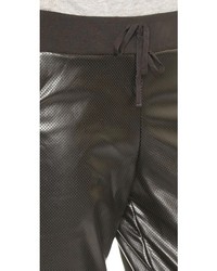 schwarze Jogginghose aus Leder von Plush