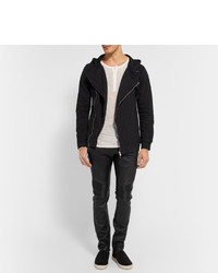 schwarze Jogginghose aus Leder von Balmain